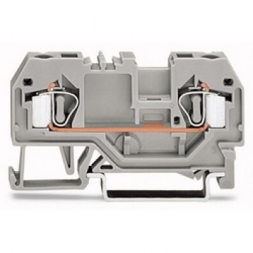 DIN Rail Mount Terminal Block, 2 Positions, 28 AWG, 12 AWG, 4 mm², Clamp, 32 A